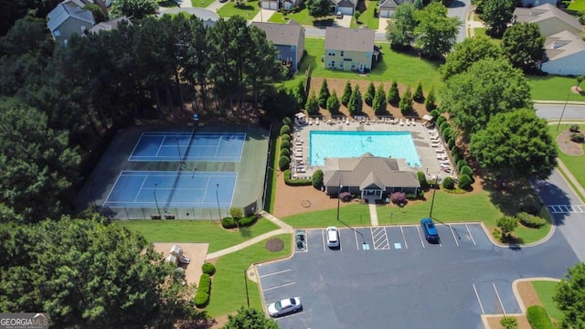 955 Mill Creek Ave, Canton, GA 30115 - aerial view of a pool area