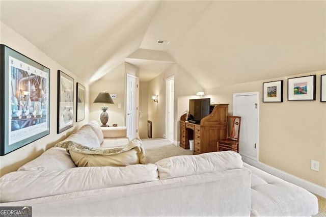 4115 Gold Mill Rdg, Canton, GA 30114 - living room with light colored carpet and lofted ceiling