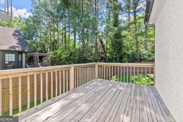 5120 Falcon Chase Ln, Atlanta, GA 30342 - deck featuring view of scattered trees