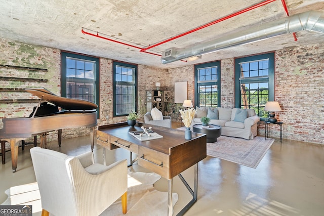 170 Boulevard E414, Atlanta, GA 30312 - living area featuring healthy amount of natural light and finished concrete flooring