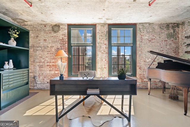 170 Boulevard E414, Atlanta, GA 30312 - office area with concrete flooring and brick wall