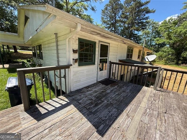 1272 Cave Springs Rd, Douglasville, GA 30134 - view of wooden deck