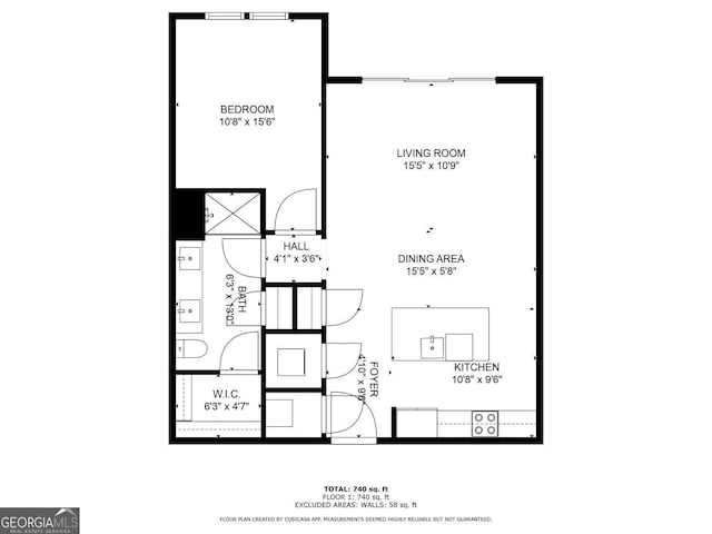 112 Rogers St NE Unit 410, Atlanta, GA 30317 - home floor plan