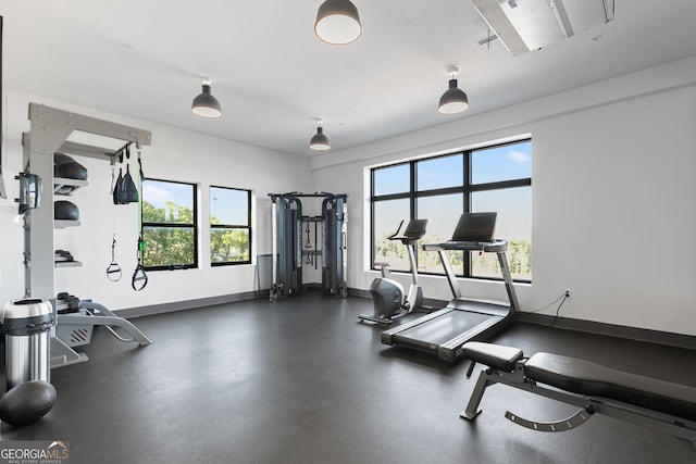 112 Rogers St NE Unit 410, Atlanta, GA 30317 - gym featuring plenty of natural light and baseboards