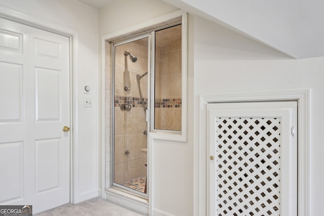 51 Ivy Chase NE, Atlanta, GA 30342 - full bathroom with a stall shower and baseboards
