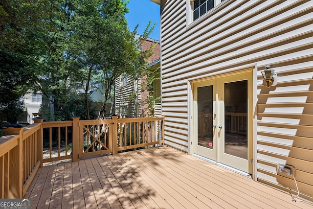 51 Ivy Chase NE, Atlanta, GA 30342 - wooden terrace with french doors