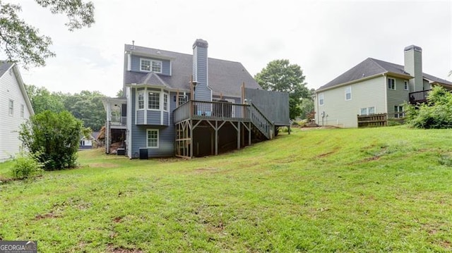 118 Valleyside Dr, Dallas, GA 30157 - back of house with a wooden deck and a yard