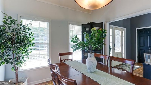 118 Valleyside Dr, Dallas, GA 30157 - dining space featuring wood finished floors and baseboards