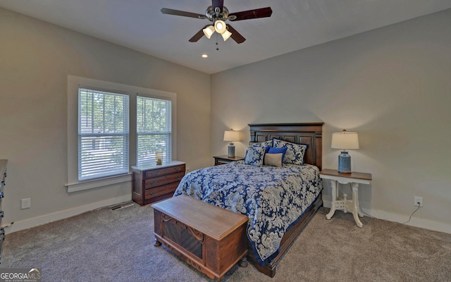 276 E Tugalo St, Toccoa, GA 30577 - bedroom with carpet, ceiling fan, and recessed lighting