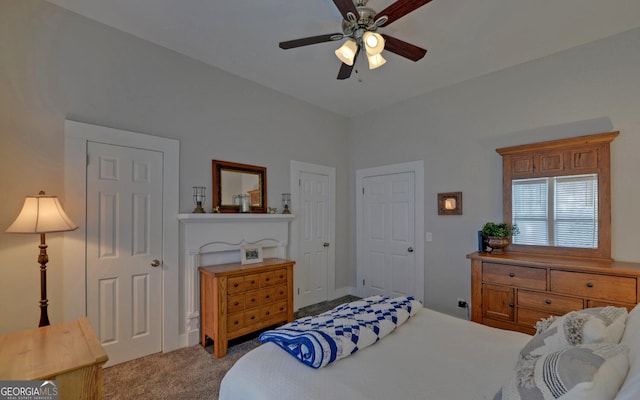 276 E Tugalo St, Toccoa, GA 30577 - carpeted bedroom with ceiling fan