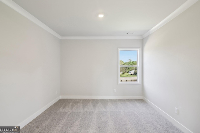 5344 Milford Dr Unit 183A, Gainesville, GA 30507 - empty room featuring crown molding, baseboards, light carpet, and recessed lighting