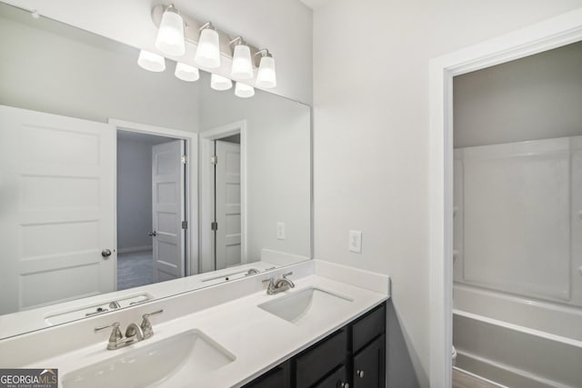 5344 Milford Dr Unit 183A, Gainesville, GA 30507 - bathroom with double vanity and shower / tub combination