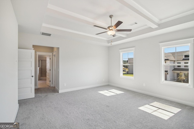 5344 Milford Dr Unit 183A, Gainesville, GA 30507 - empty room featuring carpet, a raised ceiling, a ceiling fan, and baseboards