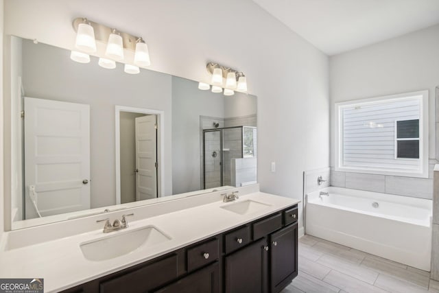 5344 Milford Dr Unit 183A, Gainesville, GA 30507 - full bath with a shower stall, a garden tub, and double vanity