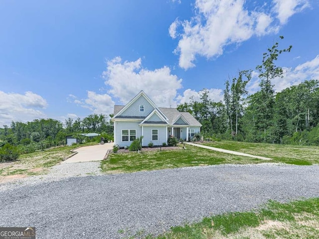 3931 Upper Bethany Rd, Ball Ground, GA 30107 - view of front facade featuring gravel driveway and a front lawn
