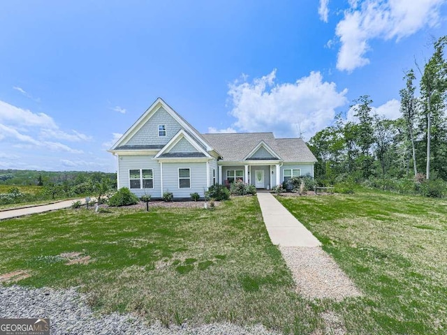 3931 Upper Bethany Rd, Ball Ground, GA 30107 - view of front of home with a front yard and a porch