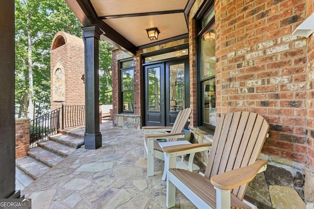 6678 Gaines Ferry Rd, Flowery Branch, GA 30542 - view of patio / terrace with french doors