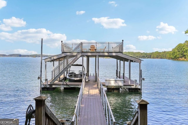 6678 Gaines Ferry Rd, Flowery Branch, GA 30542 - dock area with a water view and boat lift