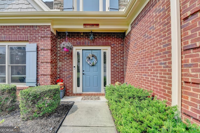 2469 Martini Way, Bethlehem, GA 30620 - doorway to property featuring brick siding