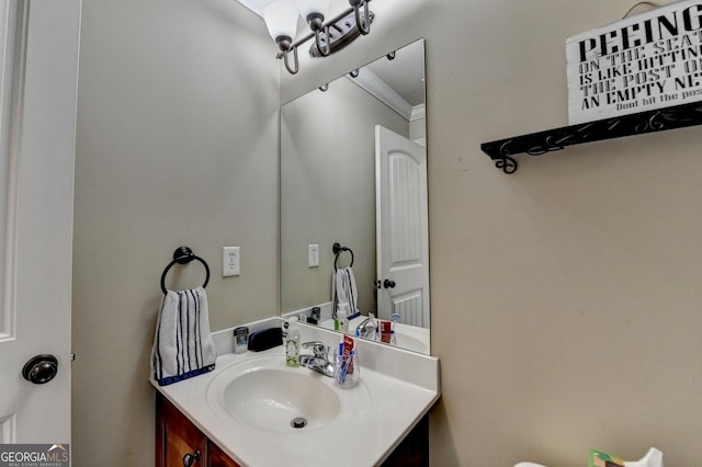 2469 Martini Way, Bethlehem, GA 30620 - bathroom with vanity and crown molding