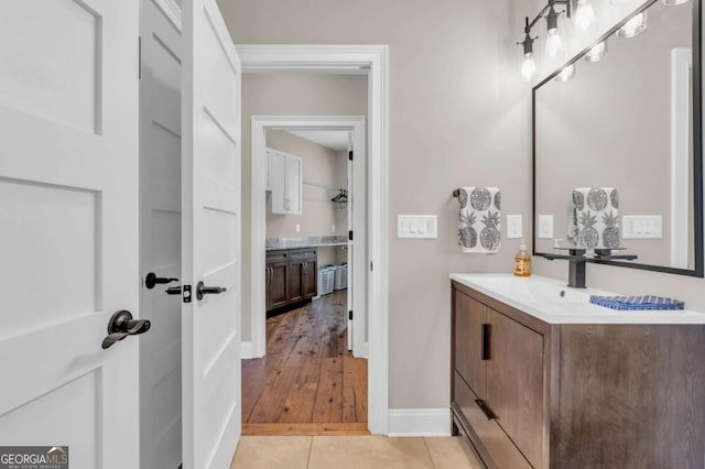 117 Valley View Ct, Blairsville, GA 30512 - bathroom featuring vanity, baseboards, and tile patterned floors