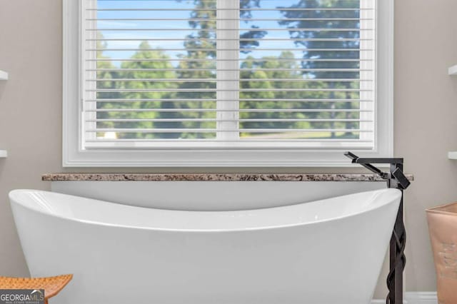 117 Valley View Ct, Blairsville, GA 30512 - bathroom with healthy amount of natural light and a freestanding bath