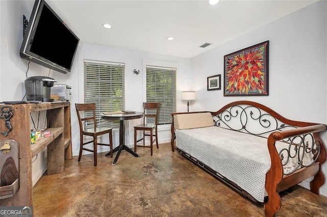 3 Stewart Ave, Saint Simons, GA 31522 - bedroom featuring concrete flooring, recessed lighting, and baseboards
