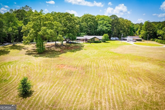 1050 Denton Rd, Douglasville, GA 30134 - view from above of property featuring a heavily wooded area