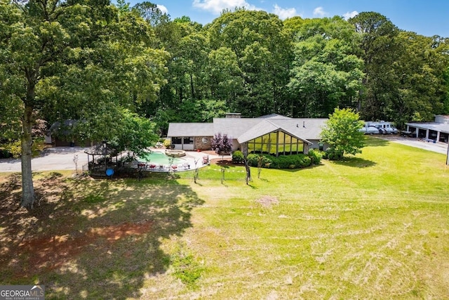 1050 Denton Rd, Douglasville, GA 30134 - view of subject property with a forest