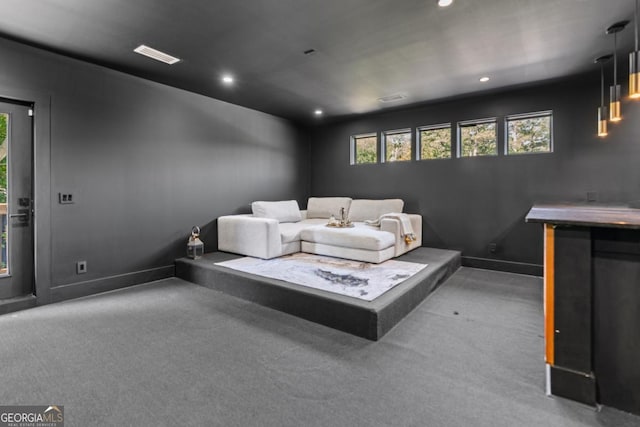 5370 Greenleaf Dr SW, Mableton, GA 30126 - carpeted cinema featuring recessed lighting