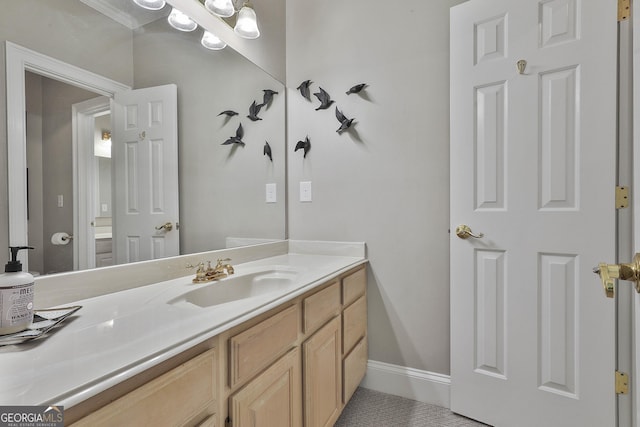 1000 Pleasance Grv, Peachtree City, GA 30269 - bathroom featuring vanity, tile patterned floors, and baseboards