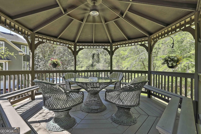 1000 Pleasance Grv, Peachtree City, GA 30269 - deck with a gazebo and outdoor dining area