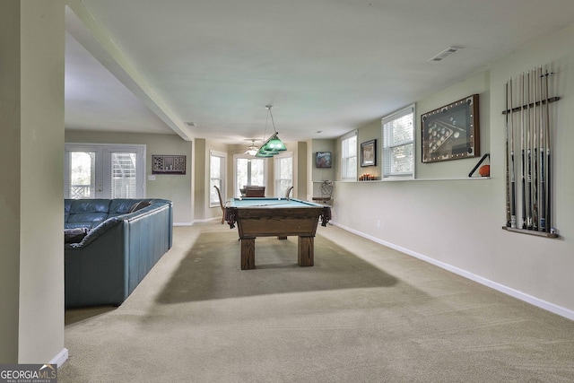 1000 Pleasance Grv, Peachtree City, GA 30269 - recreation room featuring baseboards, carpet floors, and billiards table