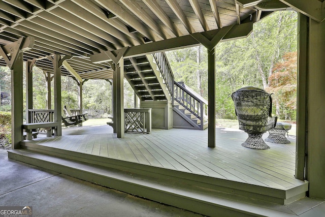 1000 Pleasance Grv, Peachtree City, GA 30269 - wooden deck with stairway
