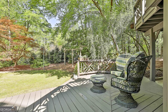 1000 Pleasance Grv, Peachtree City, GA 30269 - deck featuring a yard
