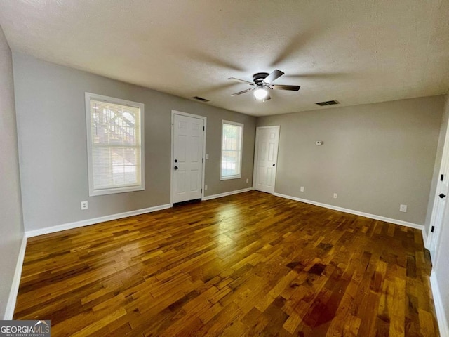 350 Fall View Ct, Winder, GA 30680 - entrance foyer featuring a ceiling fan and dark wood-style floors