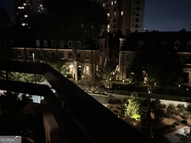 2660 Peachtree Rd Unit 6A, Atlanta, GA 30305 - view of balcony at twilight