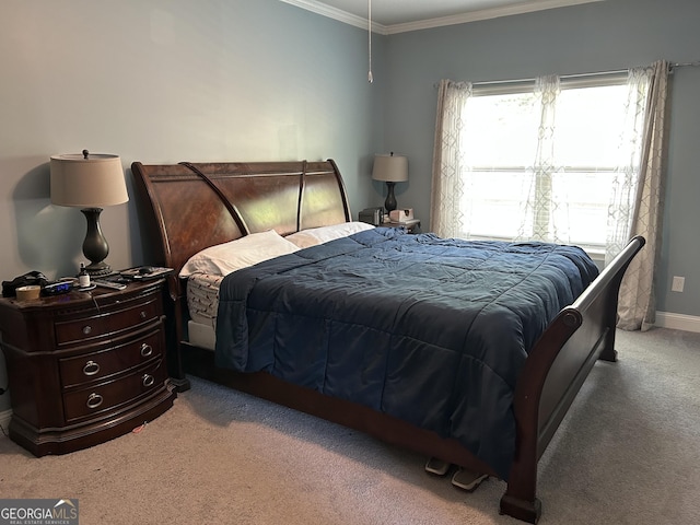 2289 Remington Dr, Commerce, GA 30529 - bedroom featuring light colored carpet, ornamental molding, and baseboards