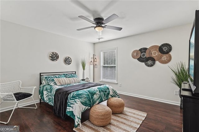 1017 Preserve Park Dr, Loganville, GA 30052 - bedroom with wood finished floors and ceiling fan