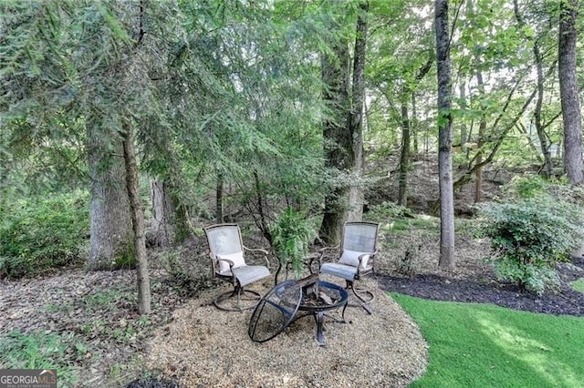 10000 Barston Ct, Johns Creek, GA 30022 - view of yard featuring an outdoor fire pit
