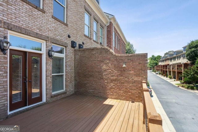 345 Alderwood Ln, Sandy Springs, GA 30328 - wooden deck with french doors