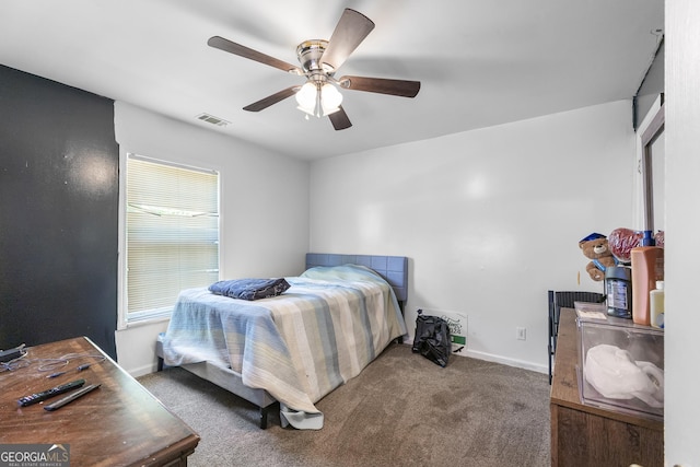 117 Sarsen Cir, Athens, GA 30606 - carpeted bedroom with baseboards and ceiling fan