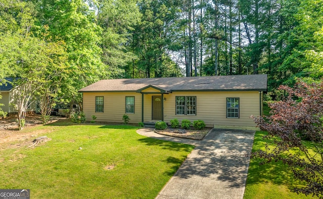 117 Sarsen Cir, Athens, GA 30606 - ranch-style home with a front yard and concrete driveway