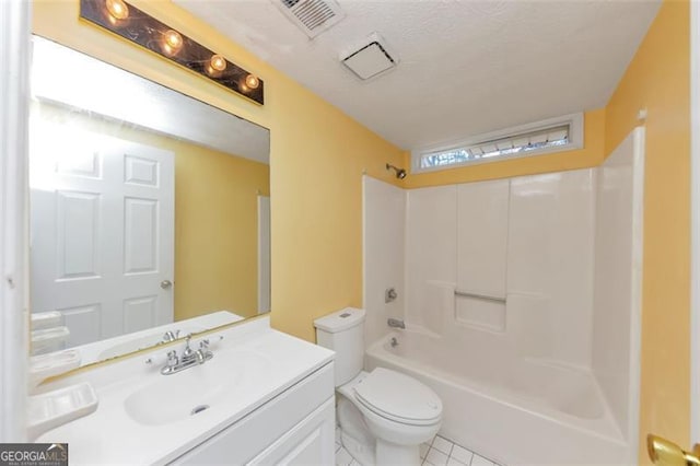 916 Forest Pointe Way, Jonesboro, GA 30238 - bathroom featuring vanity, toilet, tile patterned flooring, and washtub / shower combination