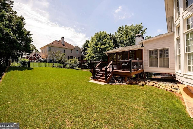 2484 Mossy Branch Dr, Snellville, GA 30078 - view of yard with a deck
