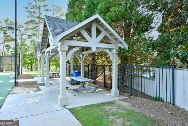2484 Mossy Branch Dr, Snellville, GA 30078 - view of patio / terrace with a gazebo
