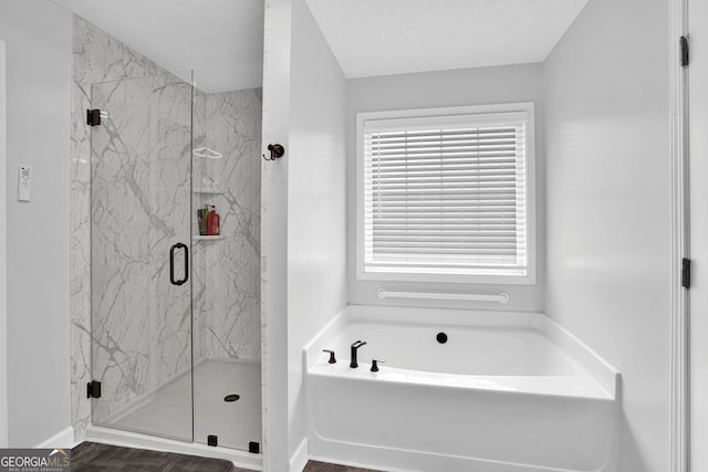 4000 Mcpherson Dr, Acworth, GA 30101 - bathroom with a garden tub and a marble finish shower