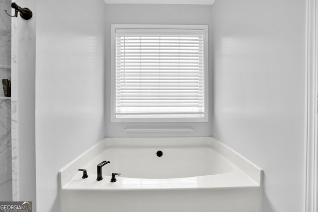 4000 Mcpherson Dr, Acworth, GA 30101 - full bath featuring a garden tub and marble finish floors