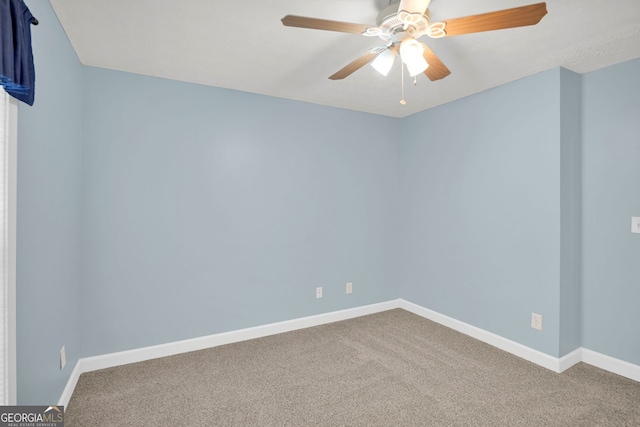 4000 Mcpherson Dr, Acworth, GA 30101 - carpeted spare room featuring baseboards and ceiling fan
