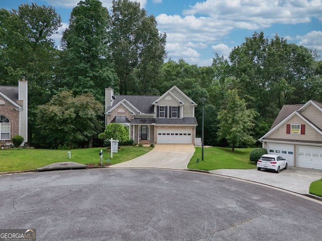 4000 Mcpherson Dr, Acworth, GA 30101 - traditional home featuring concrete driveway, a front lawn, and a garage